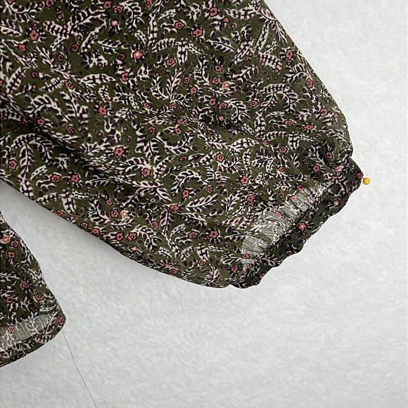 Loft Women’s Blouse Size M Olive White Mauve Sz M Polyester Career Office Dressy - Picture 4 of 9